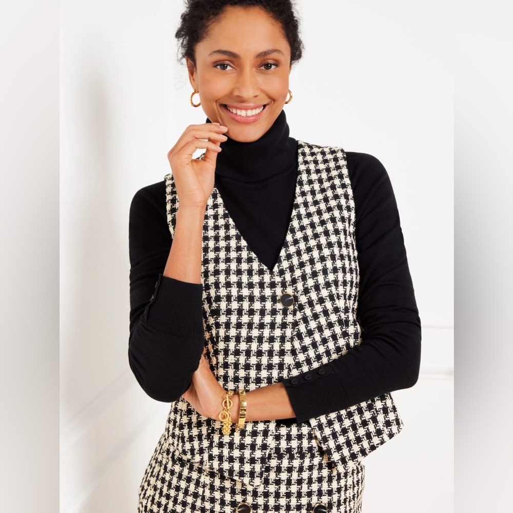 Talbots - Houndstooth Tweed Vest (4)
